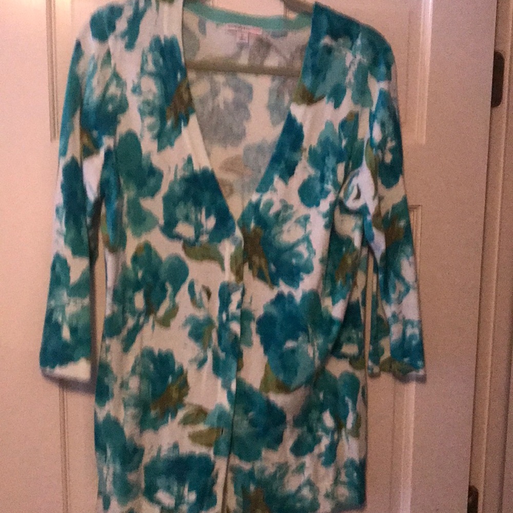 Issac mizrahi water color cardigan